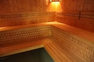 widok pustej sauny