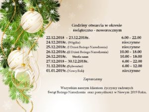 Godziny otwarcia swieta 2018
