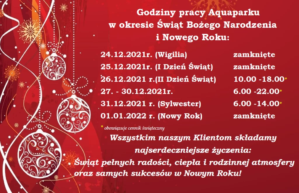 2021 swieta godziny pracy